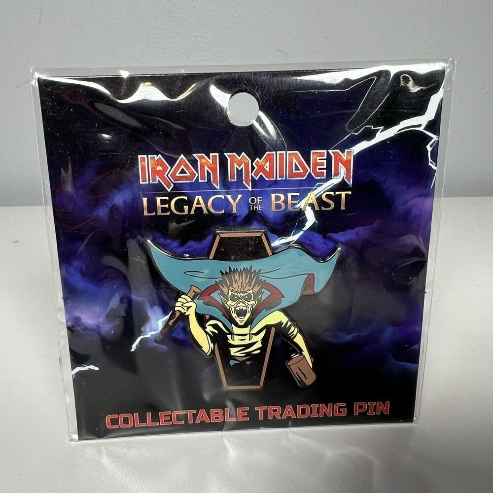 Iron Maiden LEGACY OF THE BEAST Vampire Hunter Lapel Pin New 2017
